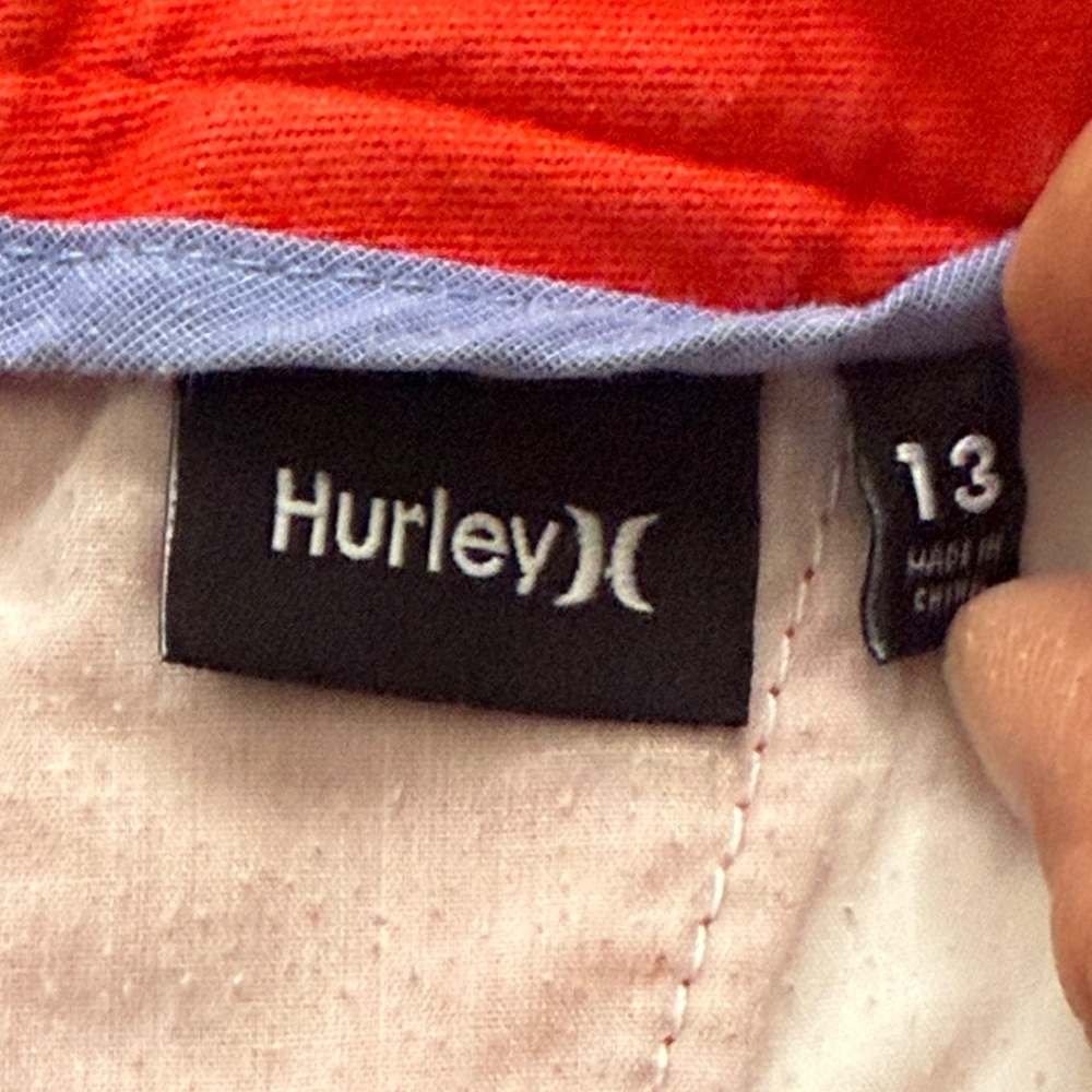 Hurley Women's Lowrider Orange-Red Shorts EUC 13 - Picture 3 of 13